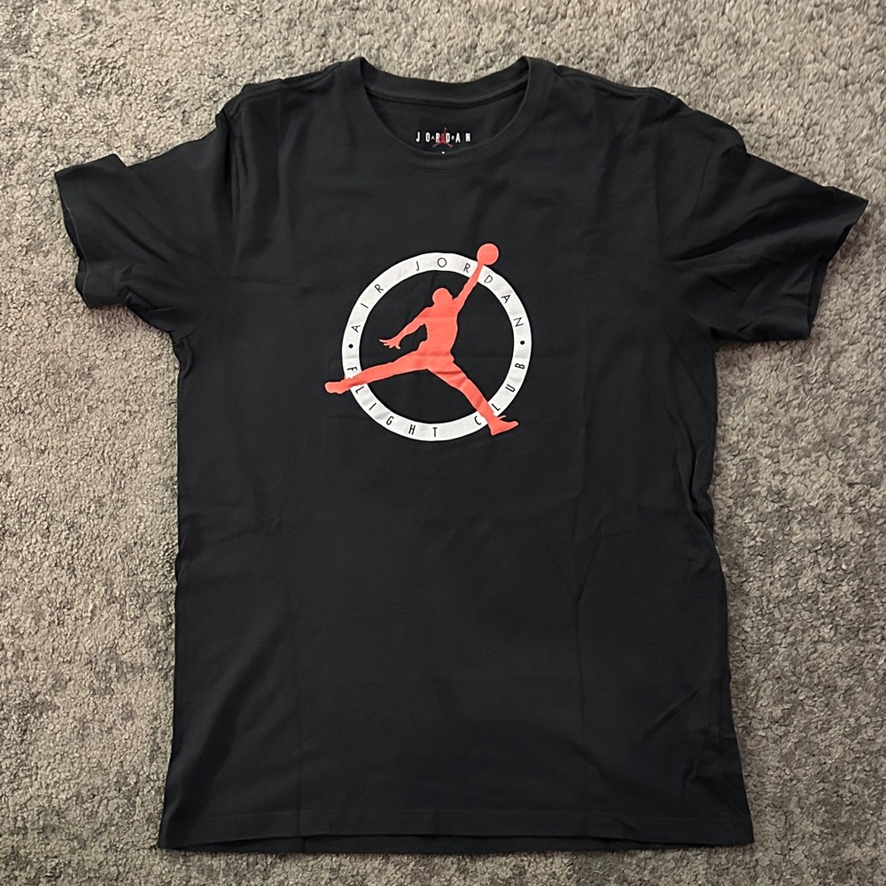 Jordan Black Tee with Red Jumpman Logo